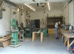 Our fully equipped woodshop