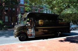 UPS new hybrid truck collects from Tidewater