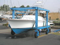 Trawler on travel-lift